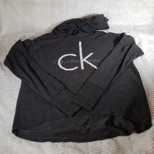 Calvin Klein hooded hi/low sweatshirt